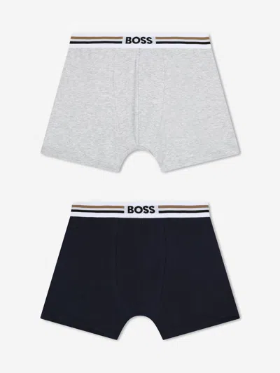 Hugo Boss Kids' Boss Boys Set Of 2 Boxer Shorts In Black