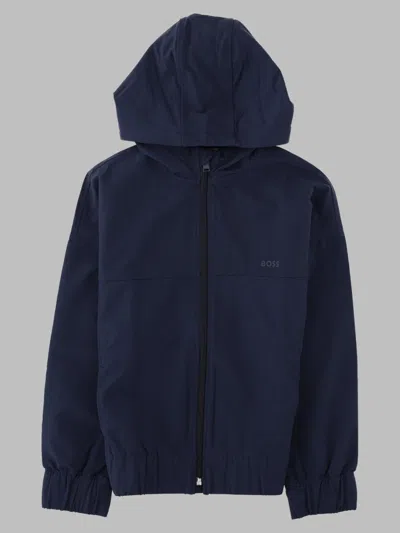 Hugo Boss Boss Boys Stretch Sweatshirt In Blue