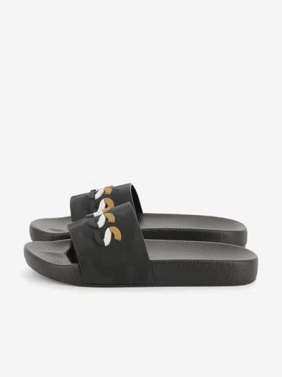 Hugo Boss Kids' Boss Boys Striped Logo Sliders