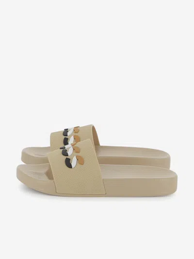 Hugo Boss Kids' Boss Boys Striped Logo Sliders