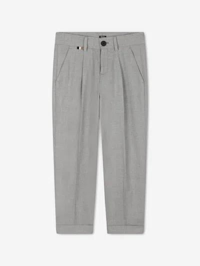 Hugo Boss Babies' Boss Boys Suit Trousers In Grey