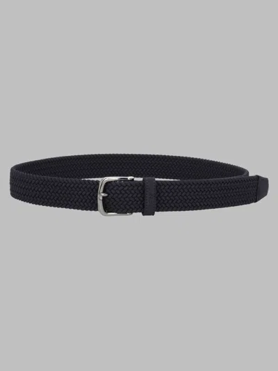 Hugo Boss Boss Braided Stretch Belt In Black