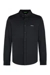 Hugo Boss Boss Button-down Collar Cotton Shirt In Black