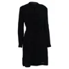 Hugo Boss Boss By  Belted Long Sleeve Mini Dress In Black Polyester In Black
