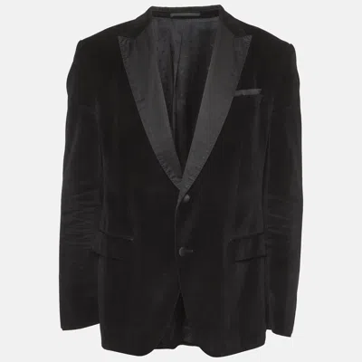 Pre-owned Hugo Boss Boss By  Black Velvet Blazer 2xl