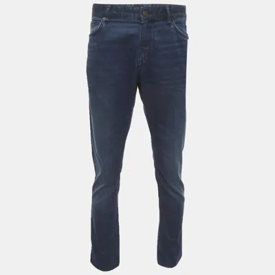 Pre-owned Hugo Boss Boss By  Blue Denim Straight Fit Jeans L/waist 35"