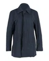 Hugo Boss Boss By  Coat In Navy Blue Polyester In Blue
