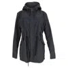 Hugo Boss Boss By  Hooded Parka Jacket In Black Cotton In Black