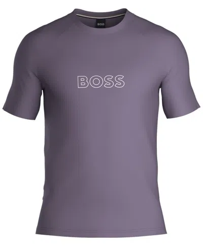 Hugo Boss Boss By  Logo T-shirt, Created For Macy's In Medium Purple