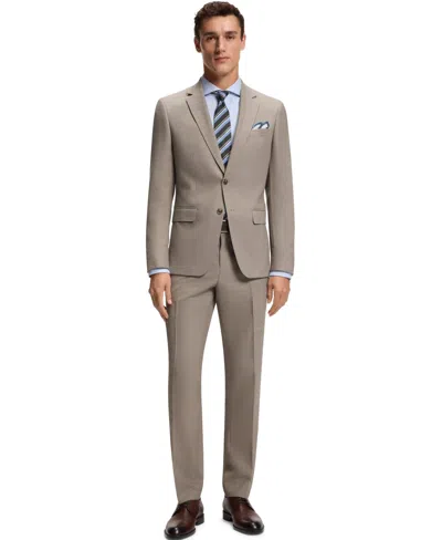 Hugo Boss Boss By  Men's 2-piece Micro-patterned Stretch Cloth Slim-fit Suit In Brown