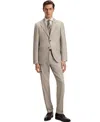 Hugo Boss Boss Huge Slim Fit Solid Wool Suit In Neutral