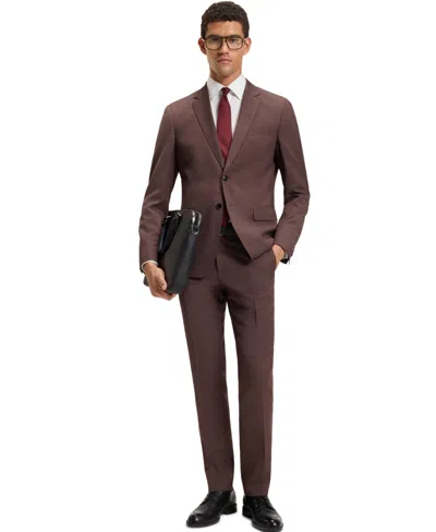 Hugo Boss Boss By  Men's 2-piece Wool Slim-fit Suit In Brown