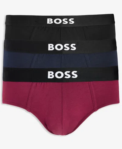 Hugo Boss Boss By  Men's 3-pack Logo Hip Briefs In Multi