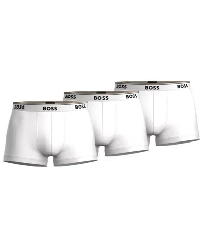 Hugo Boss Boss Underwear 3 Pack Trunks White