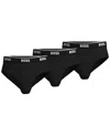 Hugo Boss Boss By  Men's 3-pack Power Stretch Assorted Color Solid Briefs In Black