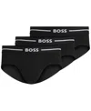 Hugo Boss Boss By  Men's 3pk. Bold Logo Hip Briefs In Blk