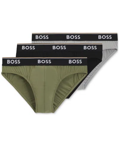 Hugo Boss Boss By  Men's 3pk. Power Logo Briefs In Multi