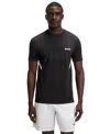 Hugo Boss Boss By  Men's Active Moisture Management Slim-fit T-shirt In Black