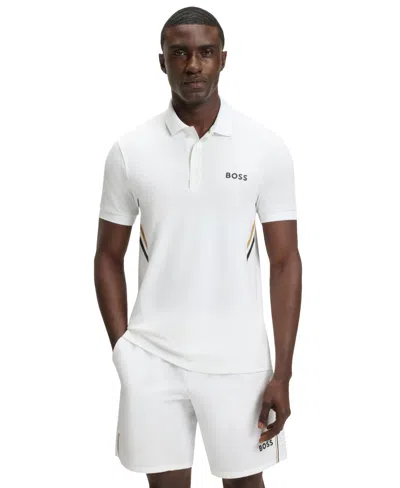Hugo Boss Boss By  Men's Active Slim-fit Polo Shirt In White