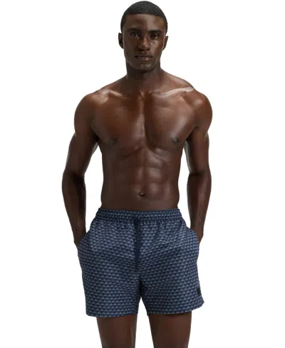 Hugo Boss Boss By  Men's All-over Print Swim Shorts In Black