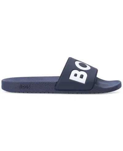 HUGO BOSS BOSS BY HUGO BOSS MEN'S ARYEH SLIP-ON SLIDE SANDALS
