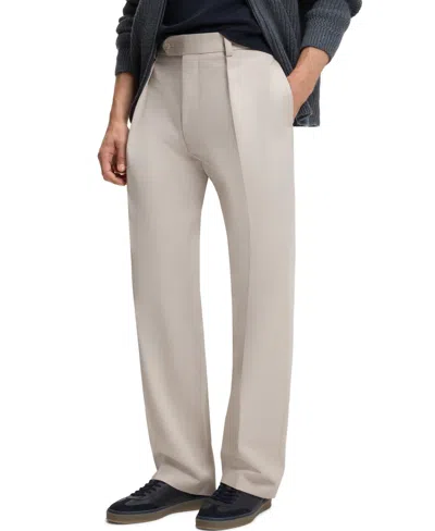 Hugo Boss Boss By  Men's Beckham X Boss Cotton Micro-patterned Pants In Neutral