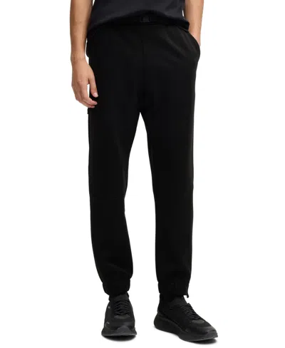 Hugo Boss Boss By  Men's Bonded-fleece Tracksuit Bottoms In Black