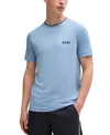 Hugo Boss X Matteo Berrettini Stretch-jersey T-shirt With Signature Details In Open Blue