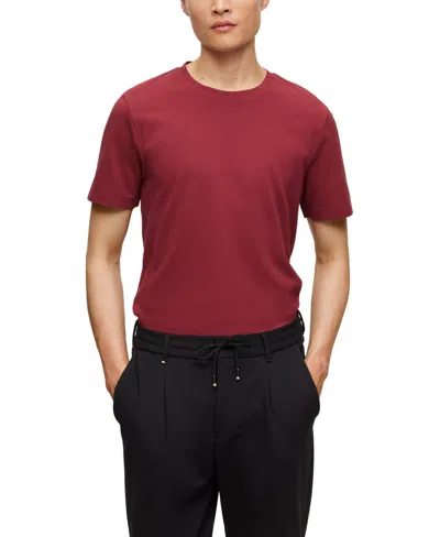 Hugo Boss Boss By  Men's Bubble-jacquard Structure T-shirt In Purple
