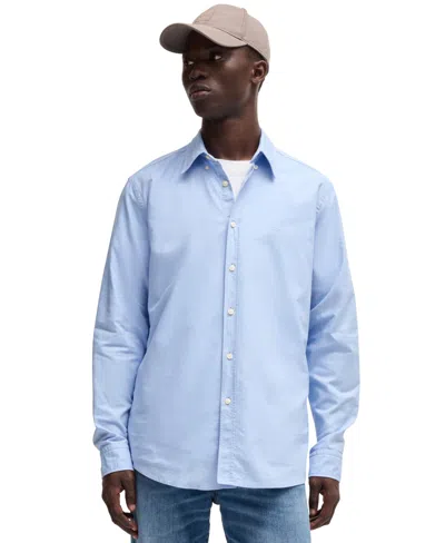 Hugo Boss Boss By  Men's Button-down Regular-fit Dress Shirt In Open Blue