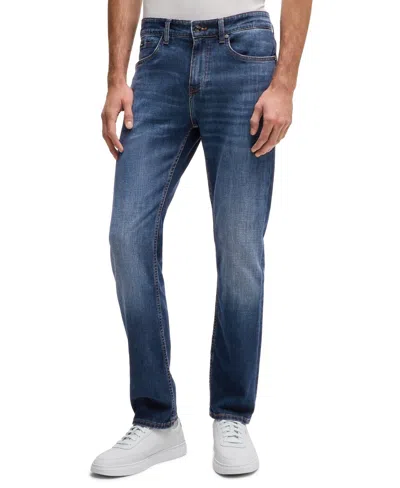 Hugo Boss Boss By  Men's Comfort-stretch Denim Delaware Slim-fit Jeans In Blue