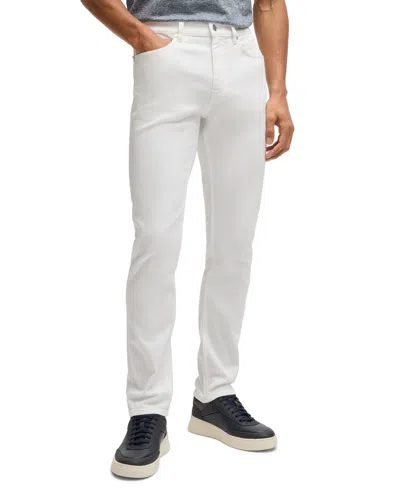 Hugo Boss Boss By  Men's Comfort-stretch Denim Delaware Slim-fit Jeans In White