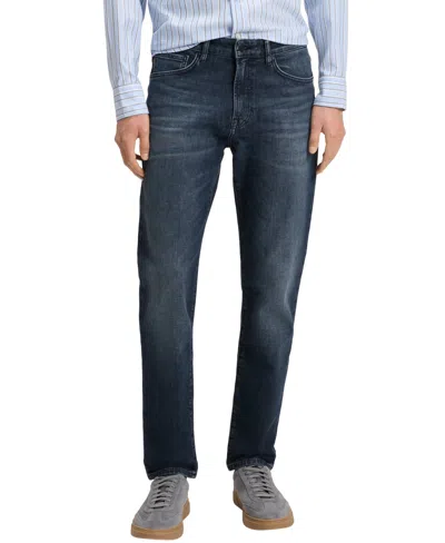 Hugo Boss Boss By  Men's Comfort-stretch Tapered-fit Jeans In Blue