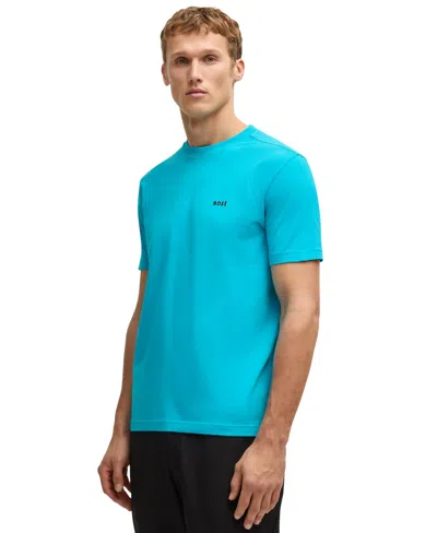 HUGO BOSS BOSS BY HUGO BOSS MEN'S CONTRAST LOGO REGULAR-FIT T-SHIRT