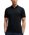 Hugo Boss Boss By  Men's Contrast Trim Slim-fit Polo In Blue
