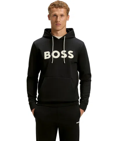 HUGO BOSS BOSS BY HUGO BOSS MEN'S COTTON-BLEND LOGO HOODIE