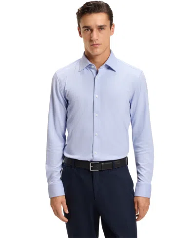 Hugo Boss Boss By  Men's Cotton Blend Slim-fit Dress Shirt In Blue