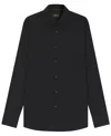 Hugo Boss Linen Shirt In Black