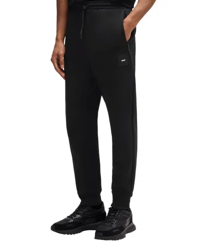 Hugo Boss Boss By  Men's Cotton-blend Tracksuit Bottoms In Black