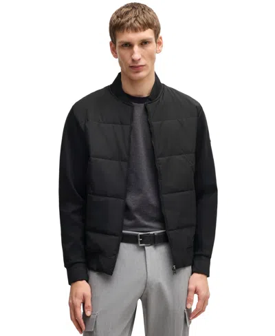 HUGO BOSS BOSS BY HUGO BOSS MEN'S COTTON-BLEND ZIP-UP PADDED JACKET