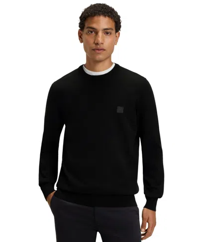 HUGO BOSS BOSS BY HUGO BOSS MEN'S COTTON-CASHMERE REGULAR-FIT SWEATER