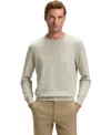 Hugo Boss Cotton-cashmere Regular-fit Sweater With Logo Patch In Neutral