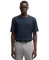 Hugo Boss Boss By  Men's Cotton Linen Regular-fit T-shirt In Blue