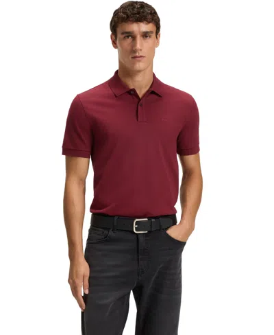 Hugo Boss Boss By  Men's Cotton Pique Pallas Polo Shirt In Red