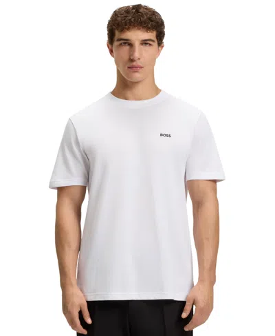 Hugo Boss Boss By  Men's Cotton-pique Regular Fit T-shirt In White