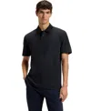 Hugo Boss Boss By  Men's Cotton Pique Relaxed-fit Polo Shirt In Black