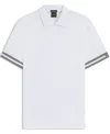 Hugo Boss Slim-fit Polo Shirt In Cotton With Striped Collar
