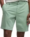 Hugo Boss Slim-fit Shorts In Stretch-cotton Twill In Open Green