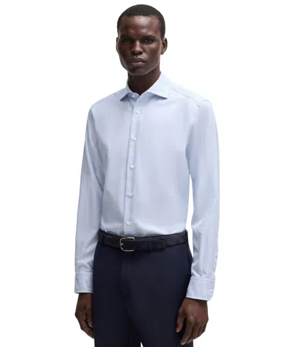 Hugo Boss Boss By  Men's Crease-resistant Regular-fit Dress Shirt In Open Blue