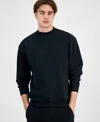 Hugo Boss Boss By  Men's David Relaxed-fit Logo Embroidered Pajama Sweatshirt In Black